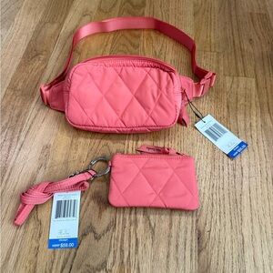 Vera Bradley Coral Quilted Pouch